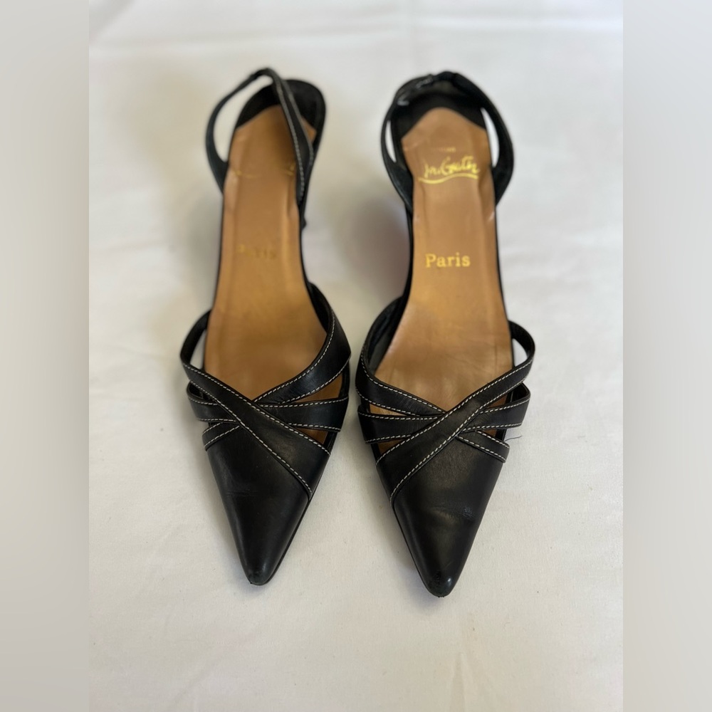 Christian Louboutin Slingback Cutout Strappy Heels size 38 8